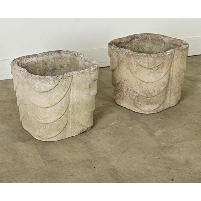 English Pair of Large Art Deco Planters For Sale - Image 9 of 9