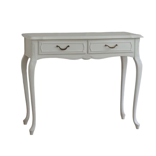 White Vintage Console Table in White For Sale - Image 8 of 8