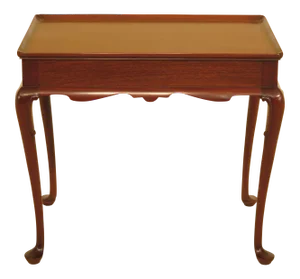 1960s Queen Anne Biggs Mahogany Tea Table With Pull Out Slides