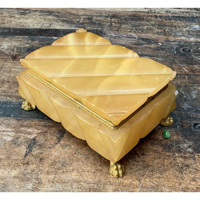 Vintage Quilted Onyx Box For Sale In West Palm - Image 6 of 12