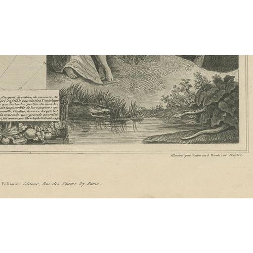 Antique Hand-Colored Map of South America by Levasseur, 1845 For Sale - Image 9 of 15