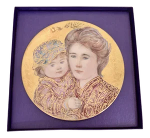 Gold Encrusted Edna Hibel Accent Plate