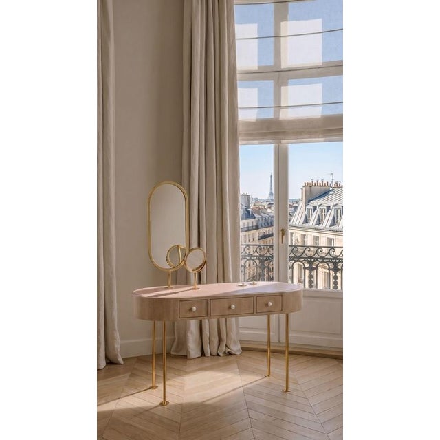 Poetry Dressing Table in European Oak and Italian Leather by Auste Ost For Sale - Image 12 of 15