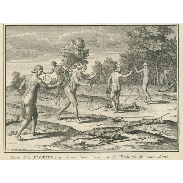 Black Picart, Florida Women Mourning Their Husbands in Ritual Service, 1734, Print For Sale - Image 8 of 10