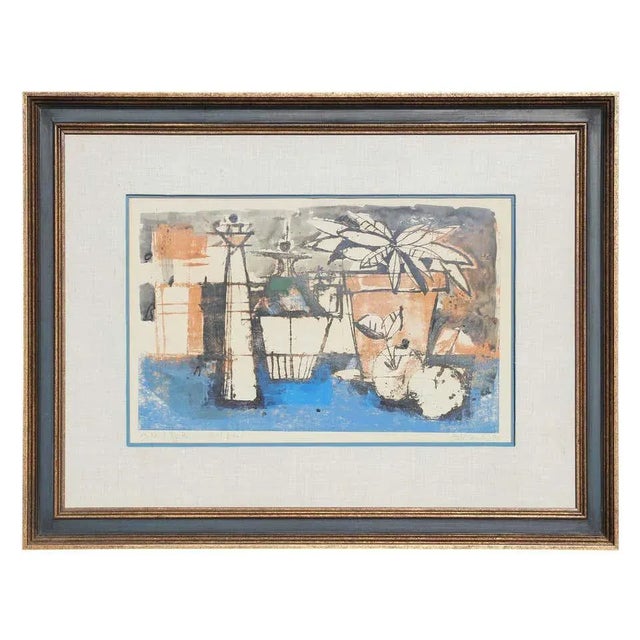 Bill Condon- "Series of Objects on a Level Base" Abstract Impressionist Still Life Lithograph 1958 For Sale In Houston - Image 6 of 6