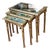 Vintage French Louis XVI Gilt Nesting Tables with Mirrored Tops set of 3 For Sale
