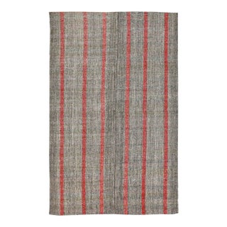 Mid 20th Century Red & Gray Vintage Kilim Rug For Sale