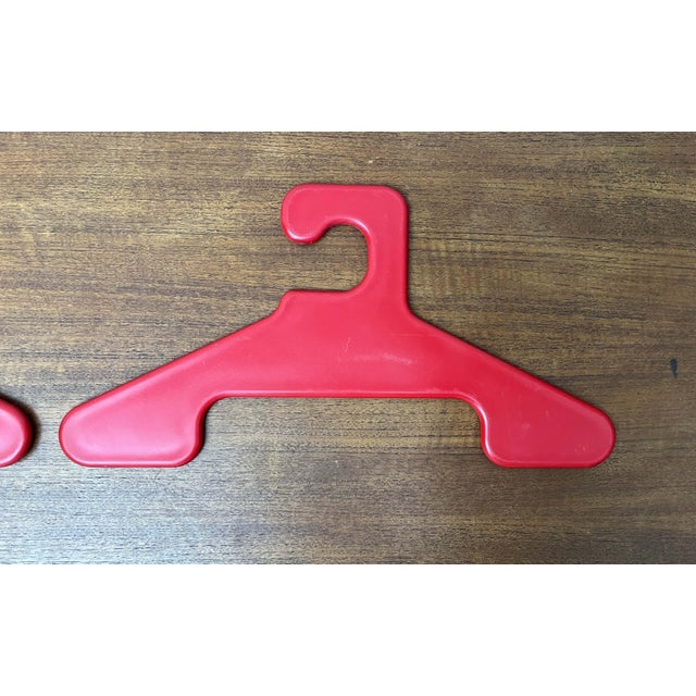 Mid-Century Modern German Red Space Age Coat Hanger, 1960s, Set of 3 For Sale - Image 13 of 18