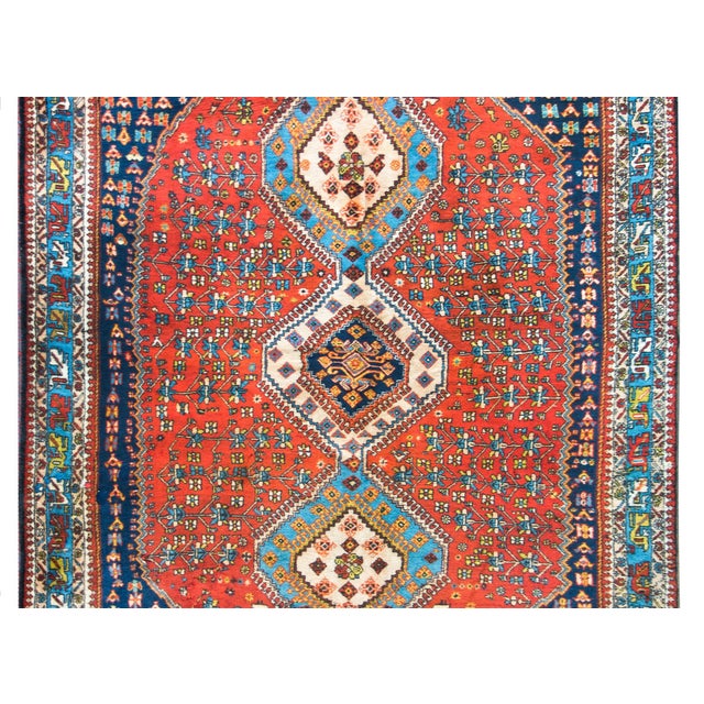 Vintage Yallameh Rug For Sale In Chicago - Image 6 of 14