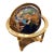 Late 20th Century Rotating Faux Hardstone Globe With Brass Frame For Sale