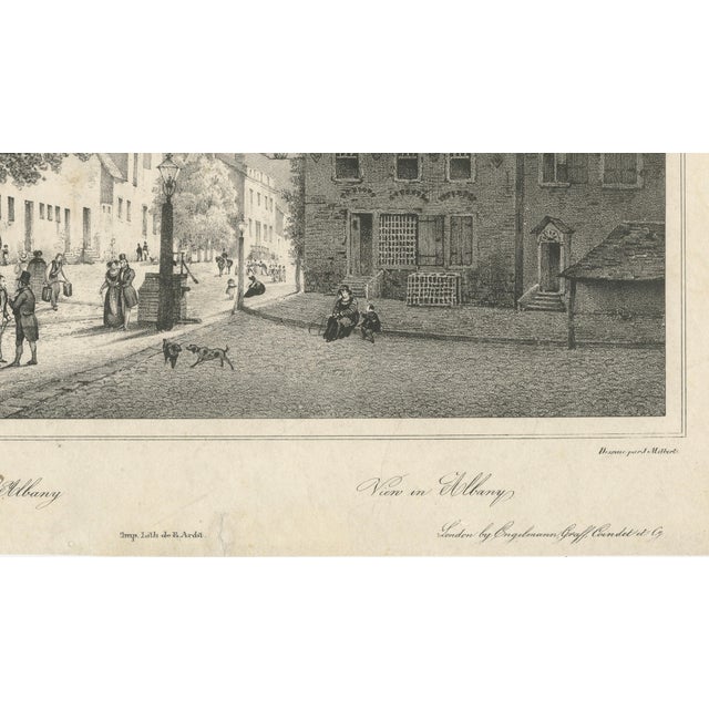 Paper Tirpenne, Albany, New York Street View, 1840, Lithograph For Sale - Image 7 of 10