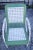 Mid 20th Century Art Deco Metal Basketweave Old Green White Porch Outdoor Spring Arm Chair For Sale - Image 4 of 10