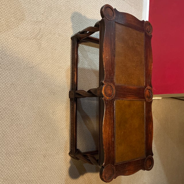 Inherited from my grandparents. Table is in great condition. Early 20th century Jacobian revival style. Has a marking...