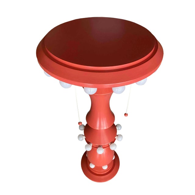 "GIOSTRA" floor lamp by Ferdinando Meccani, 1987. Hand-painted lamp. The "Giostra" Lamp (inspired by Fellini's films) was...