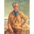 Wood Monumental 1947 Zofia Tomek Framed Portrait Painting For Sale - Image 7 of 12