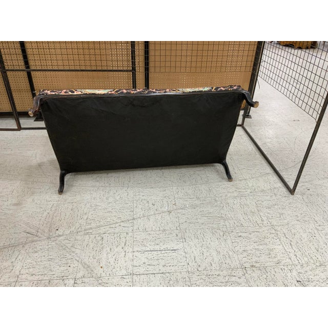 Black 1940s Vintage Multicolors French Sofa For Sale - Image 8 of 8
