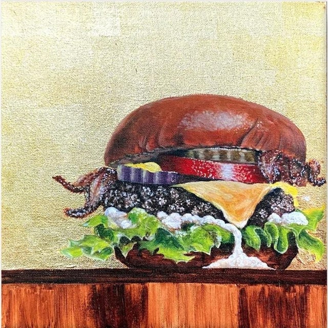 This is a one of a kind original acrylic and gold leaf still life painting by San Diego artist, Duke Windsor. Its...