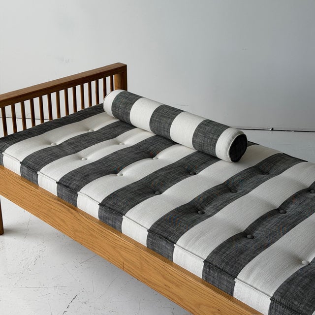 11980s Studio Made Striped Daybed Attributed to Charles Webb For Sale In Chicago - Image 6 of 12