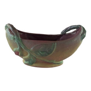 Rare Weller Pottery Malvern Oval Double-Handled Jardinière, C. 1930 For Sale