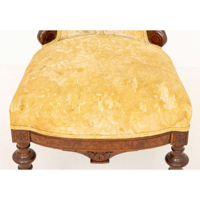 Early 20th Century Aesthetic Movement Walnut Side Chair For Sale - Image 5 of 8