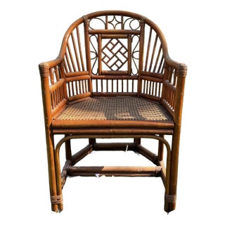 1970s Brighton Pavilion Style Bamboo Armchair For Sale