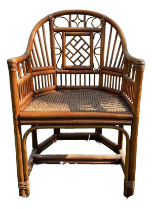 1970s Brighton Pavilion Style Bamboo Armchair