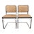 1988 Thonet Classic Breuer Side Chairs – Natural Cane, 410 Black Enamel – Pair For Sale