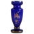 Bohemian Crystal Cobalt Blue Vase with Hand-Painted Floral and Gold Details, 1960 For Sale - Image 9 of 9