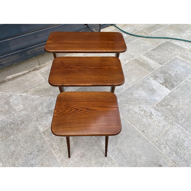 Vintage Scandinavian Nesting Tables by Raphaël Raffel, 1960, Set of 3 For Sale - Image 16 of 18