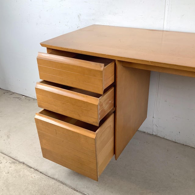 Mid-Century Modern Student Desk Attributed to Baumritter For Sale - Image 10 of 12