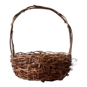 Vintage Rustic Twig Basket