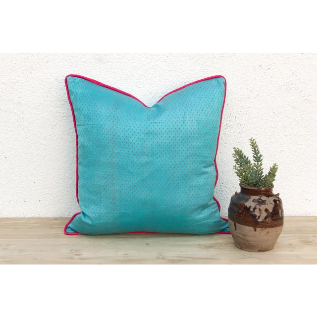 Woven in Gujarat, western India, from antique Mashru, the traditional silk-warp, cotton-weft cloth prized for its lustrous...