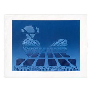 Marilyn Kruger "Chac #2" Geometric Chac Mool Lithograph Late 20th Century For Sale