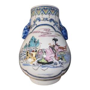 Antique Chinese Qing Dynasty Cai Hu Vase