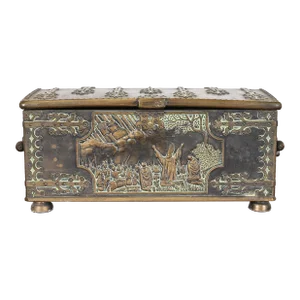 Danish Cast Iron and Bronze Jewelry Box or Dresser Box, Circa 1940s