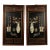 Pair of Vintage Chinese Black Lacquer Wall Panels With Jade Hardstone For Sale