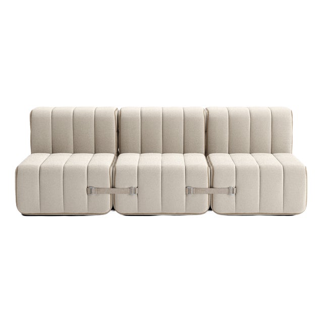 Curt Modular Set - Flexible 3-Seater - Sera - Calla (White / Beige) by Ambivalenz, Set of 6 For Sale