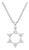 Diamond Star of David Pendant 18k White Gold Necklace For Sale