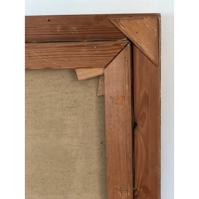 Vintage Original Cottage Oil Painting: Framed Interior Flower Art - Unsigned Artist For Sale - Image 14 of 14