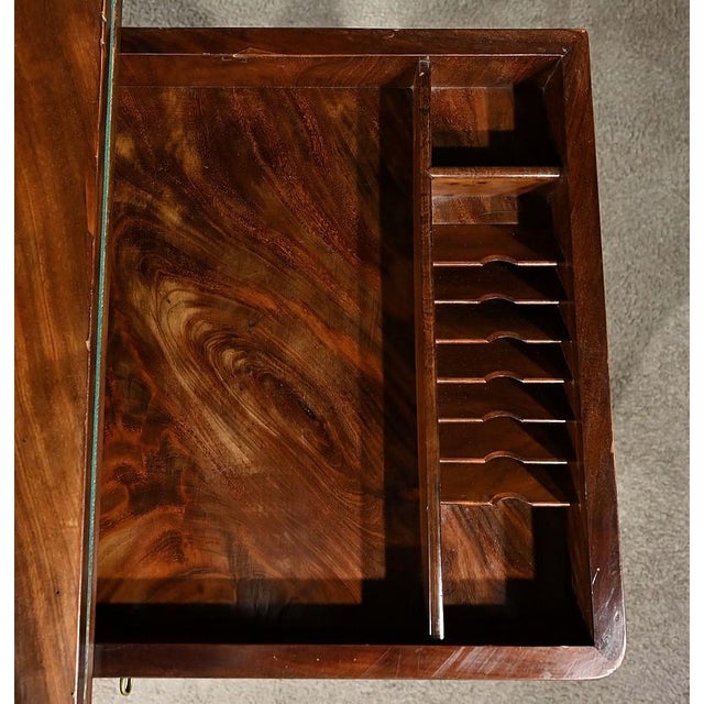 Burl Mahogany Games Table For Sale - Image 9 of 18
