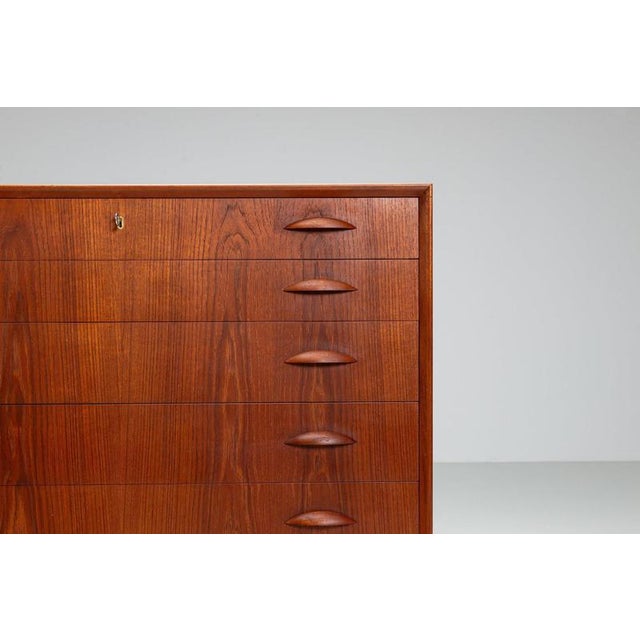 Chest of Drawers in Teak by Johannes Sorth for Nexo Mobelfabrik, Denmark, 1960s For Sale - Image 12 of 14