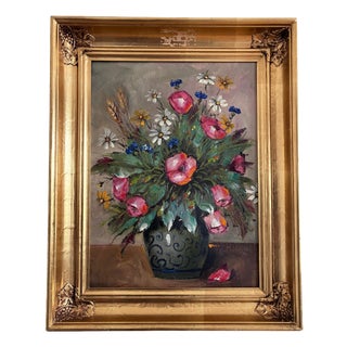 Still Life Composition, 1960s, Oil Painting on Canvas, Framed For Sale