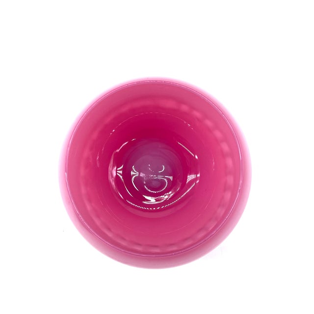 Mid-Century Goblet in Ceralacca Pink Opal Glass with Morrise Decoration, Italy, 1960s For Sale - Image 9 of 14