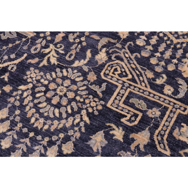 Classic Ziegler Gray Beige Hand-Knotted Wool Rug - 11'9'' X 14'7'' For Sale - Image 4 of 8