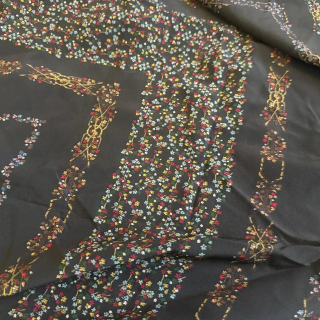 1990s Baroque Symmetrical Pattern Chocolate Brown Silk Scarf by Stefano Ricci For Sale - Image 11 of 17
