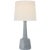 Traditional Chapman & Myers by Visual Comfort Signature Lerio 31" Table Lamp in Dusted Slate with Linen Shade For Sale - Image 3 of 3
