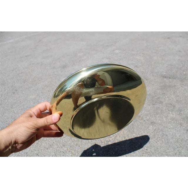 Italian Gold Embossed Brass Bowl, 1950s For Sale - Image 4 of 8