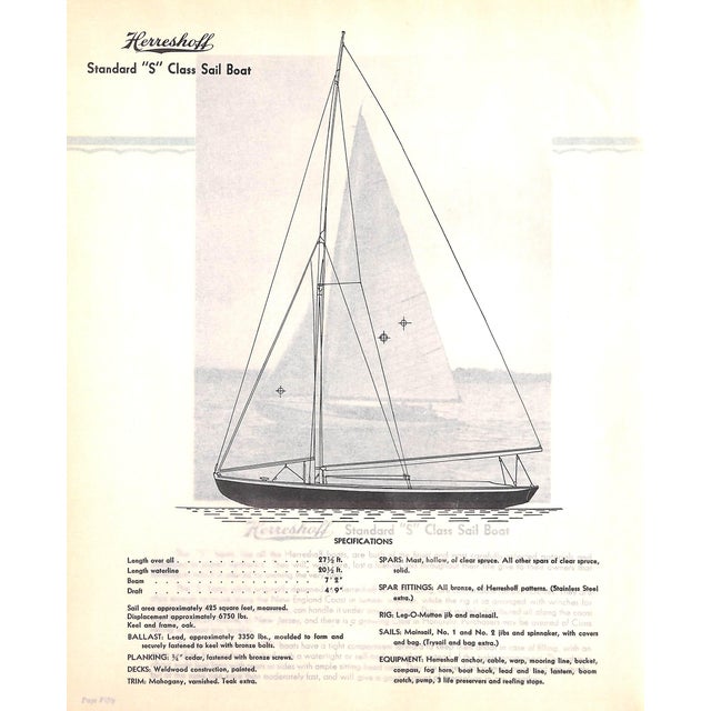 White "Yachts by Herreshoff Designers and Builders of Sailing and Power Craft" 1934 For Sale - Image 8 of 12