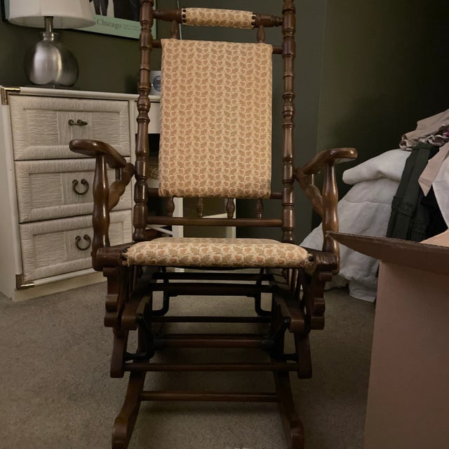 Wood 19th Century Wakefield Platform Rocking Chair For Sale - Image 7 of 8