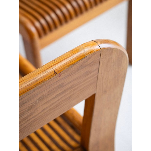 Italian Post Modern Wood Slat Dining Chairs, a Set of 4 For Sale In New York - Image 6 of 13